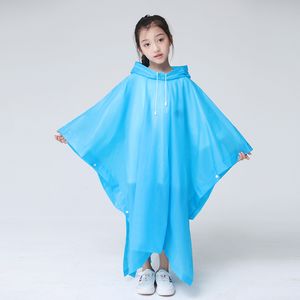 Yeniden kullanılabilir Çocuklar Kapüşonlular Panço Rainwear Temizle Tek Plastik One Piece Trençkotlar Camp Zorunlu Yağmurluk In Stock 4 2cj E19