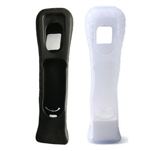 Custodia in silicone per pelle protettiva estesa lunga nera bianca per custodia per telecomando Wii Motion Plus SPEDIZIONE VELOCE di alta qualità