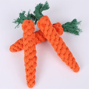 New Carrot Dog Toys Cat Pet Cotton Imitate Braided Weaved Bone Rope Knot Toy Pet Teeth Resistant to bite Toys dc429