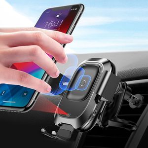 Qi auto drahtloser ladegerät für iphone 11 pro xs max samsung s10 intelligent in intelligent infrarot schnelle dräß lading auto telefonhalter stehen im Angebot