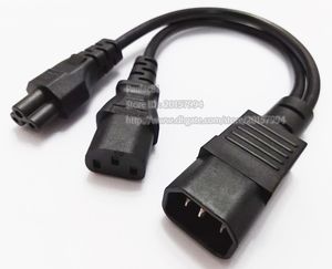 IEC 320 C14 3Pin male to C13 + C5 Female Power Adapter Cable Y-type Splitter Power Cord about 30CM/1PCS