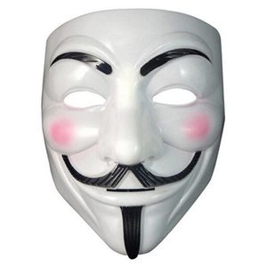 Festlig Vendetta mask anonym mask av Guy Fawkes Halloween maskeraddräkt vit gul 2 färger PH1