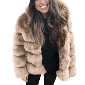 Outono 2019 New Parkas Basic Jackets Feminino Plus Hooded New Faux Fur Jacket Quente espesso outerwear jaqueta de inverno Casacos femininos