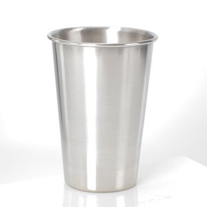 16oz Stainless Steel Beer Glass Outdoor Portable Metal Cup 500ml Small Wine Tumbler Hotel Drinking Utensils Free shipping