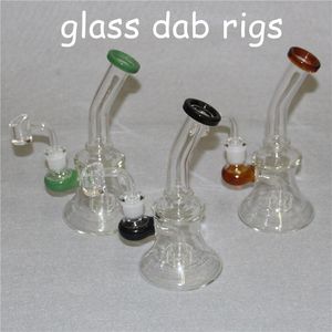 hookah Glass Beaker Dab Rig Bong Heady Bongs Mini Water pipe Thick oil rigs wax smoking bowls bubbler pipes with quartz banger