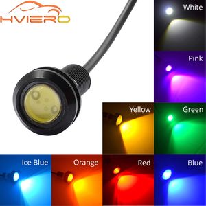 18MM Car LED Red Eagle Eye DRL Daytime Running Lights Backup Reversing Parking Signal Lamps Waterproof motorcycle Fog light