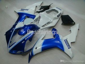 100% Fitment. Injection molding fairing kit for YAMAHA R1 2002 2003 white blue fairings YZF R1 02 03 LK96