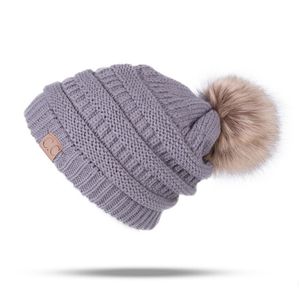 Pom Poms Beanie Skull Caps Festive Cappello invernale lavorato a maglia con palla Moda per il tempo libero Cappelli all'aperto Donna Ragazze Berretto lavorato a maglia spesso BH2618 TQQ