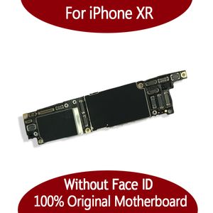 100% Original placa-mãe para iPhone XR Fábrica Unlock Mainboard Sem Rosto ID No Face ID Com chips completa IOS Logic Board Boa Trabalho