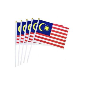 Малайзийский ручной развевающийся флаг для наружного внутреннего использования, 100D полиэфирная ткань, сделайте свои собственные флаги