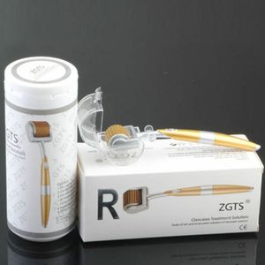 Dropship ZGTS derma roller 192 agulhas de titânio, liga de Titânio agulha derma roller com cabo de ouro, freeshipping