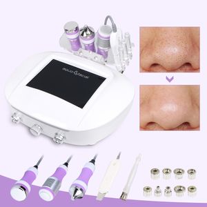 5 in 1 Microcurrent Diamond Micro Dermoabrasione Skin Scrubber Machine 3Mhz Massaggiatore ad ultrasuoni Cool Rimozione dei punti neri Anti-invecchiamento