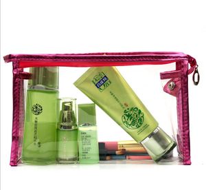 DHL الشحن 50Pcs واضح حقائب التجميل ماء إمرأة اليومية شفافة السفر ماكياج حالة أدوات الزينة غسل الحقيبة