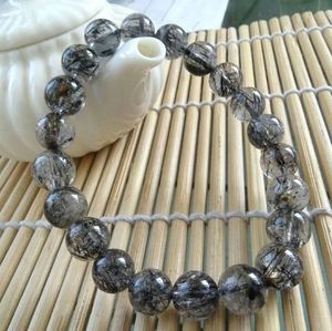 Wholesale black tourmaline bead bracelet for sale - Group buy Jewelryr Pearl Bracelet natural genuine black tourmaline quartz beads bracelet