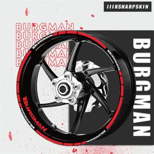 Motorfiets Wiel Decoratie Reflecterende Stickers Binnenring Streepbescherming Decals Duurzaam Tape Set voor Suzuki Burgman Burgman