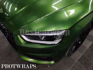 Involucro in vinile metallizzato lucido verde Manba premium per l'intero avvolgimento dell'auto che copre con bolle d'aria libere come la colla a bassa adesività di qualità 3M 1,52x20m 5x65ft