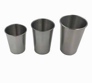 304 tumbler de aço Inoxidável camada de parede única 17 oz 12 oz 8 oz vinho cerveja copo de água caneca de café frete grátis DHL