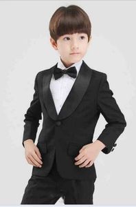 Abbigliamento formale da ragazzo con risvolto scialle per bambini, completo di design, bel ragazzo, abito da sposa, abbigliamento per ragazzi, giacca, pantaloni, cravatta a03