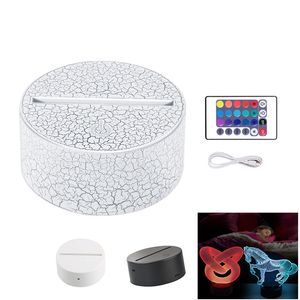 Luce notturna Portalampada 3D Basi per lampade touch Illuminazione notturna 7 colori Moderno ornamento luminoso Casa Ottimo per la festa in camera da letto