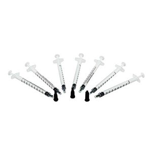 Dispensing Syringes 1cc 1ml Plastic with Tip Cap Pack of 100