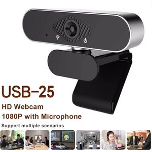 HH-USB25 2MP Webcam Full HD 1080P Web Kamera Bilgisayar Camerawith Canlı Yayın Video Konferansı Çalışmaları İçin Yerleşik Mikrofon
