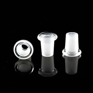 18mm Male to 14mm female Glass Reducer Hookahs low profile Adapter 10 Frosted Borosilicate Glass Connector Downstem Slit Diffuser