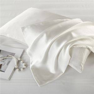 100% Silk Pillow case mulberry healthy double side natural fiber solid color zipper type satin pillowcase home decor bedding