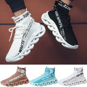 Fashion Designer Chaussures Mens Sock Shoes Triple White Blue Brown Black Mid High Mens Sock Trainers Runners Sports Designer Sneakers 40-45