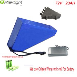 No taxes ebike Battery 72V 20Ah Triangle lithium battery for 72v 3500/3000w ebike conversion kits+ BMS+bag +4A charger