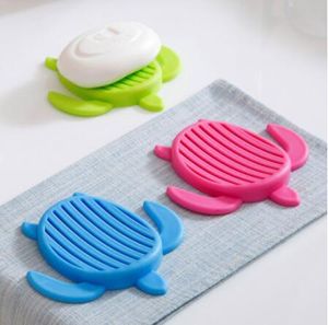 Creative Bathroom Aoap Holder Turtle Shape Soap Box Bathroom Draining Soap Box Kitchen Drainage Soap Dish kitchen Accessorie
