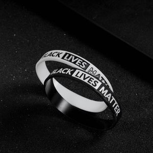 Black Life Motal Silicone браслет Я не могу дышать черным силиконовым резиновым браслетом браслетов для мужчин Женщины подарки Party Hoose Rra3147n