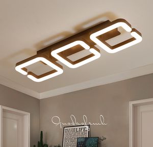 Modern Led Chandelier Ceiling Lighter For Living room Bed room Lamparas Techo Lighting Fixture AC220V Coffee Color Finished