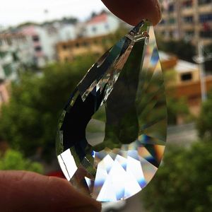 Freeshipping 50pcs 50mm Crystal Chandelier Pendants Clear Faceted Diamond Shape Crystal Suncatcher Beautiful Hanging Ornament Decoration