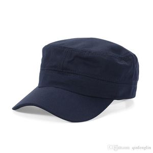 Man Kvinnor Militärhattar Sailor Gorras Patrol Caps Kvinna Bomull Björnar Solid Visor Militär Cap Hat Sun Panama Top Navy Chapeu Feminino