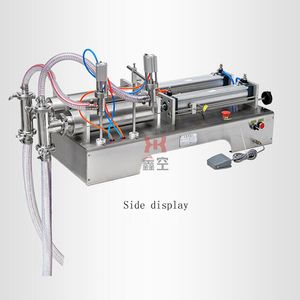 10W Liquid filling machine for milk olive oil beverage white wine pure water soy sauce vinegar double head liquid packaging machine