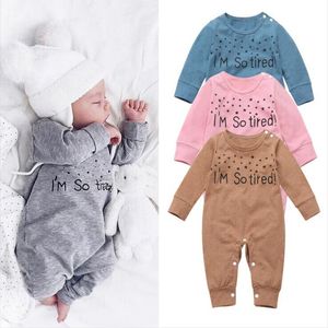 Kids Designer Clothes Baby Letter Printed Rompers Toddler Long Sleeve Jumpsuits Girls Boys Spring Autumn Warm Onesies Climbing Suit CYP632