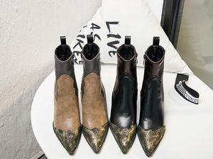 حار بيع-المرأة الشتاء 2018 جديد مارتن الأحذية النسائية سميكة عالية الكعب براءات الاختراع الجلود أحذية قصيرة توصيل مجاني