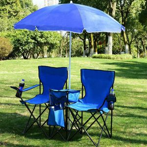 Pliable pique nique Camping Plage Double Chair Umbrella Table Cooler pêche pliables