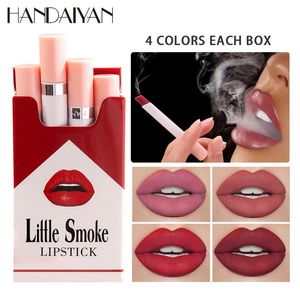 Caixa Para Batons venda por atacado-Batom handaiyan batom matte cigarro conjunto de rouge uma caixa de cofre de fumaça Levre fácil de usar maquiagem rossetti
