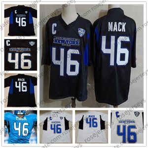 NCAA Buffalo Bulls #46 Khalil K Siyah Vintage Jersey Beyaz Retro Eyalet Üniversitesi New York Koleji Futbol Erkekleri Kadın Genç Kid