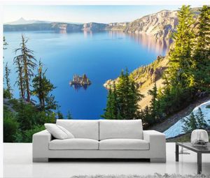 modern living room wallpapers Lake Europe and America European landscape scenery background wall painting