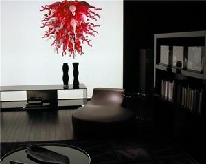 النمط التركي الأحمر الأبيض مورانو الثريا مع المصابيح الخفيفة الحديثة الكريستال الصمام الديكور قلادة مصابيح للبيع