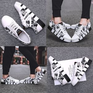 Sports White Casual Size Black 3544 Skórzane płótno buty modowe Platforma Platforma Buty Sneakery domowe kobiety wykonane w męskich China 3544