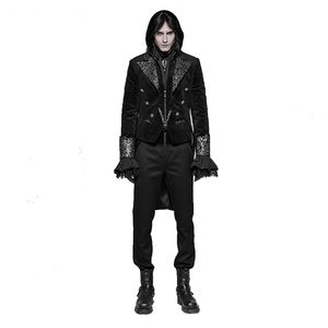 Männer Jacken Adispisident Black Victorian Gothic Jacket Vintage Unregelmäßigen Schwalben Schwanz Männer Mode Mantel High Grade Cashmere Kleid Gewebt