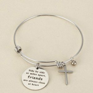 Best Friends Bracelet Fashion Simple Bangle Expandable Charm Bracelet Double Loops Style Jewelry for Women Gifts