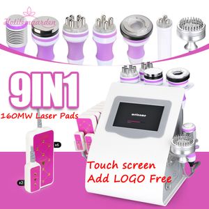 New Design 9 IN 1 40K Unoisetion Cavitation Radio Frequency Vacuum Cold Photon Micro Current Slimming Machine