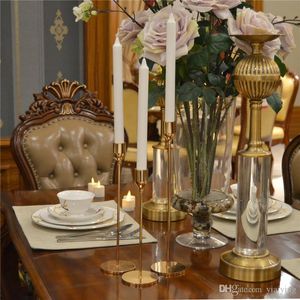 Nordic Style Metal Candle Holders Simple Golden Wedding Decoration Bar Party Living Room Decor Home Decor Candlestic