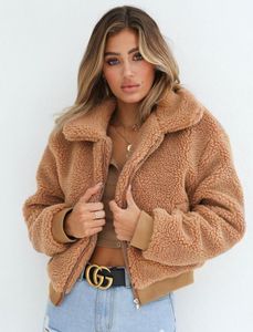 2019 chegada de Inverno de algodão Mulheres Fluffy manga comprida Ladies casaco quente casaco Casacos Cardigan