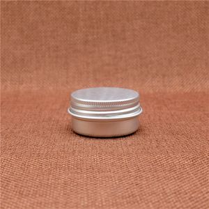 20g Balsamo per labbra Barattolo Cosmetico Occhio Batom Crema Piccolo contenitore in alluminio Vuoto Set da viaggio Lattine Bottiglie d'argento Tappo a vite 100 pezzi