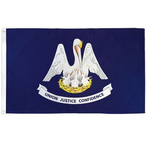 3x5 Louisiana Bandeira de poliéster Imprimir bandeiras americanas estado de EU de Louisiana New suspensão vôo Qualquer estilo personalizado Indoor uso ao ar livre